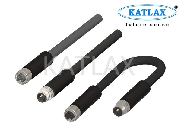 M12 L-Coded Circular Male and Female Connectors by Katlax