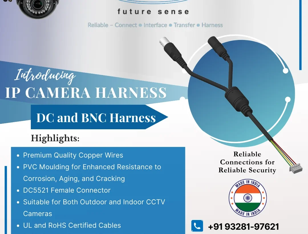 DC and BNC Harness for IP Camera Manufactured by Katlax