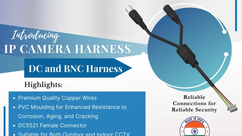 DC and BNC Harness for IP Camera Manufactured by Katlax