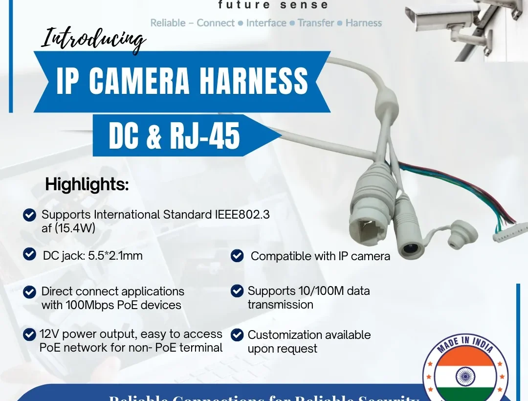 DC and RJ45 IP Camera Harness Manufactured by Katlax