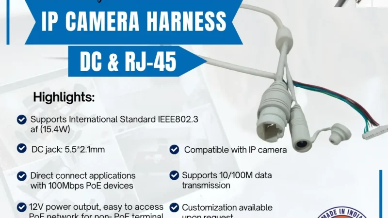 DC and RJ45 IP Camera Harness Manufactured by Katlax