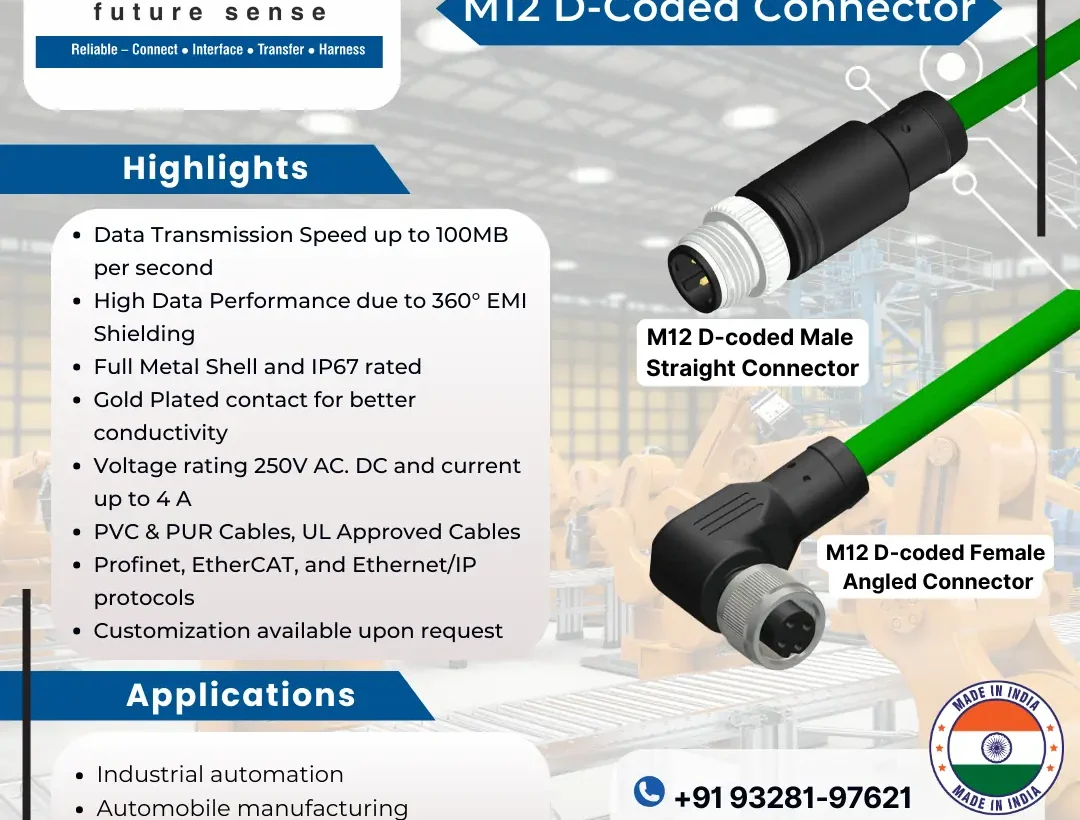 Introducing M12 D-Coded Male and Female Connectors by KATLAX