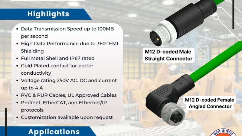 Introducing M12 D-Coded Male and Female Connectors by KATLAX