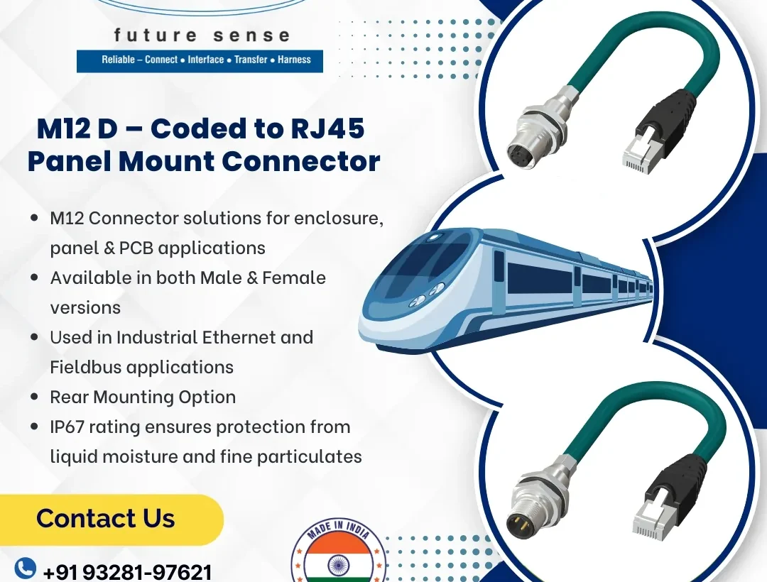 Presenting M12 D-Coded to RJ45 Panel Mount Connector