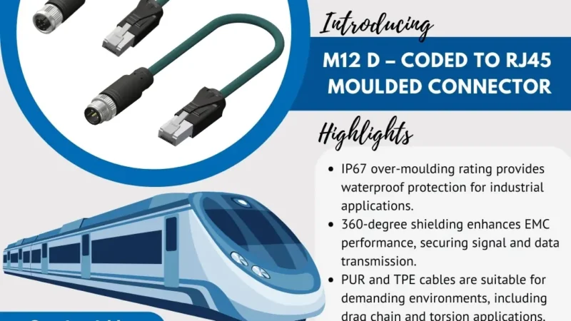 Presenting Katlax’s M12 D-Coded to RJ45 Moulded Connectors