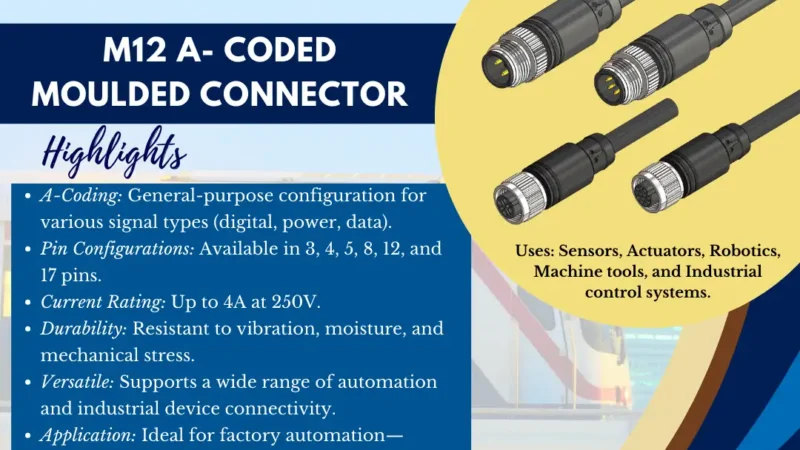 Katlax’s M12 A-Coded Molded Connectors and its Various Applications