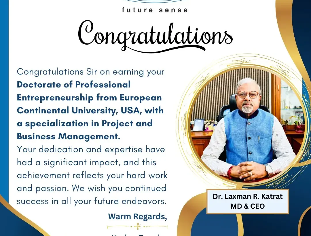 Katlax MD & CEO, Mr. Laxman Katrat earns his Doctorate Degree from European Continental University