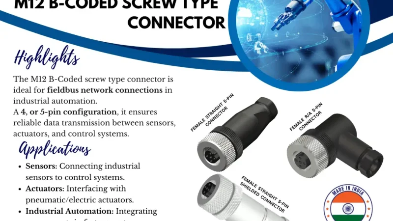 M12 B-Coded Screw Type Connectors by Katlax