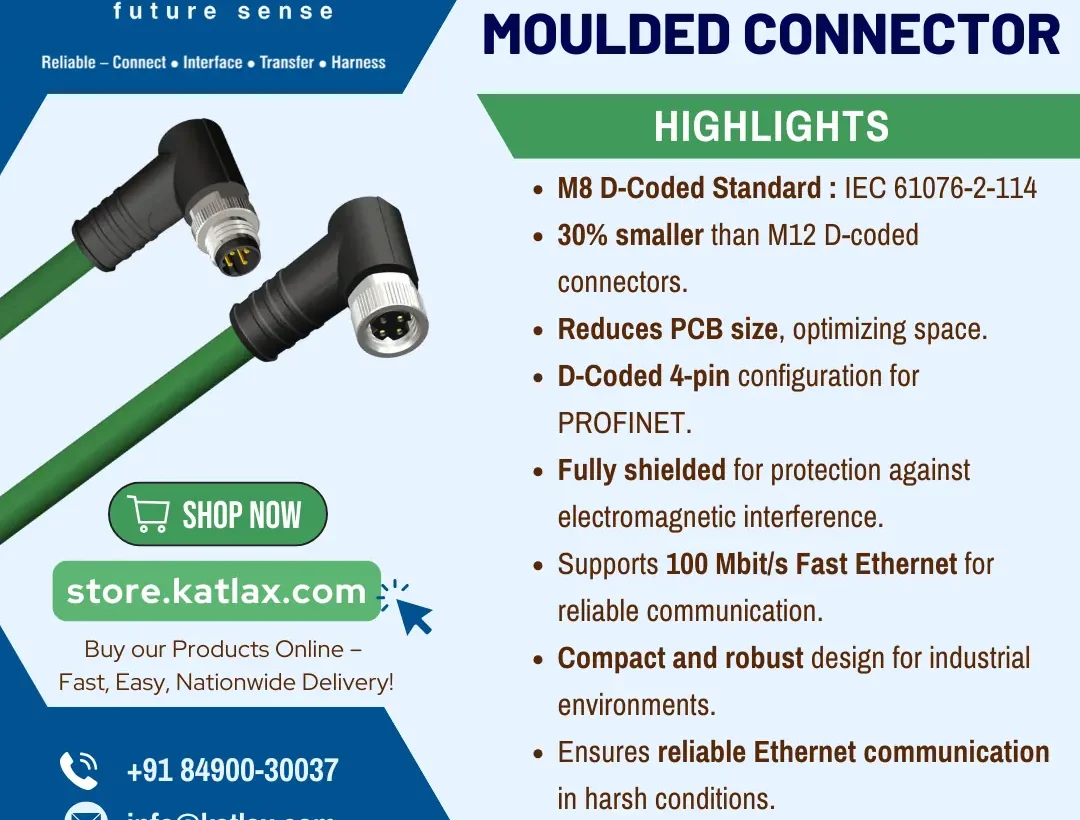 Introducing the M8 D-Coded Moulded Connector by Katlax!