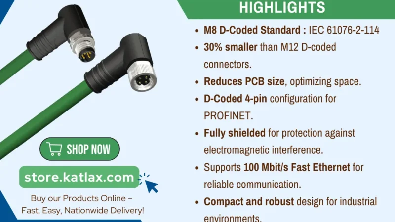 Introducing the M8 D-Coded Moulded Connector by Katlax!