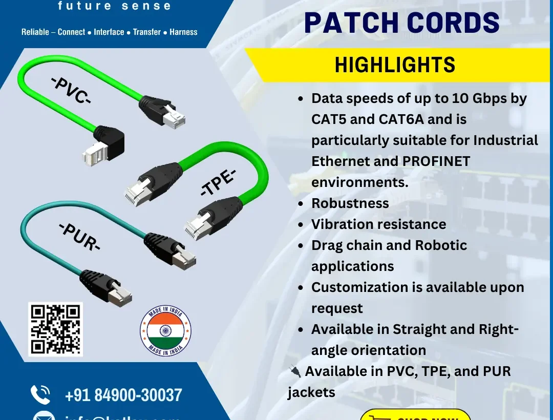 Katlax RJ45 to RJ45 Patch Cords ideal for Industrial Ethernet & PROFINET