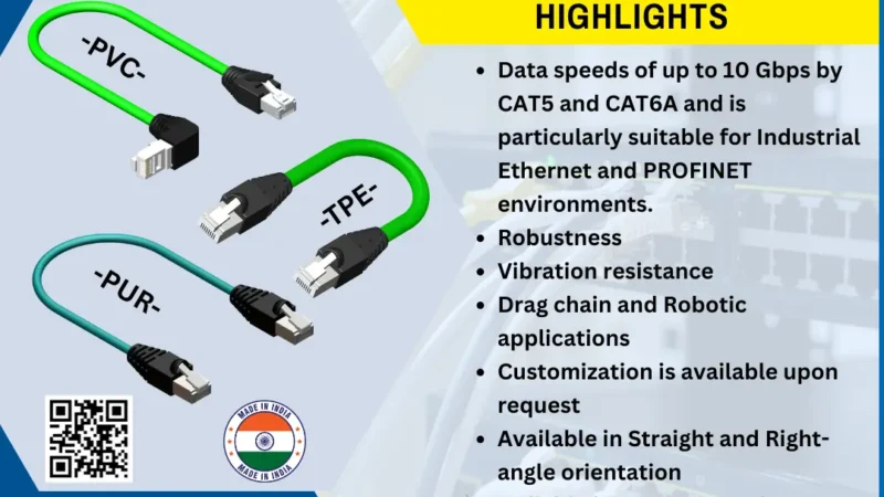 Katlax RJ45 to RJ45 Patch Cords ideal for Industrial Ethernet & PROFINET