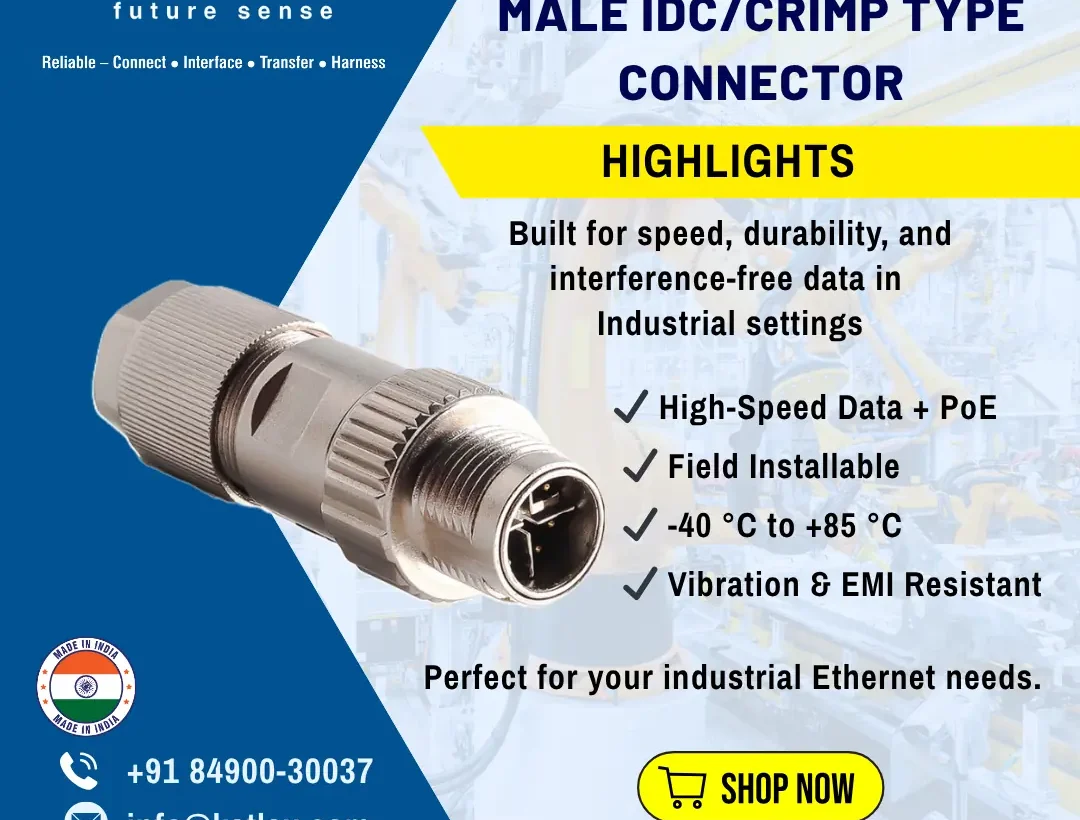 Introducing Katlax Make M12 X-Coded Male IDC/Crimp Type Connector