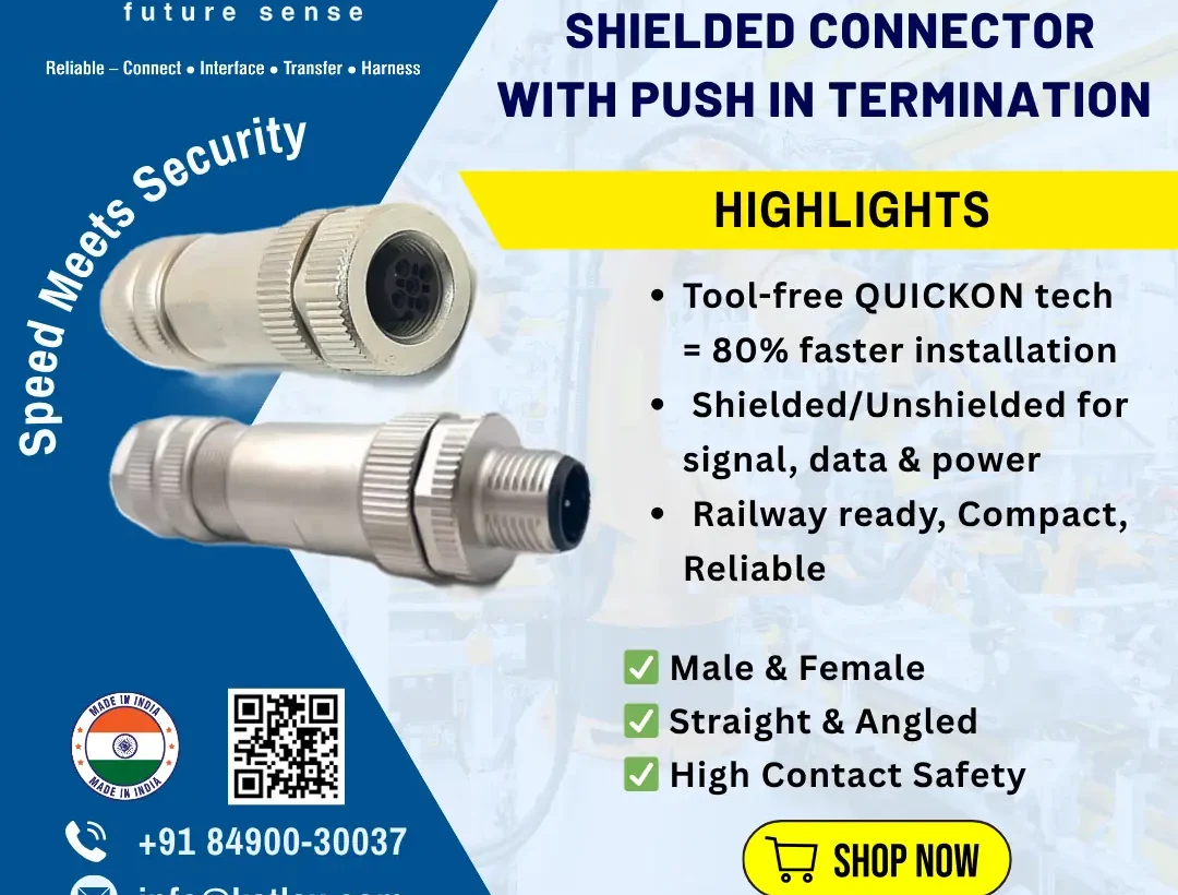 M12 A and D coded Shielded Connectors with Push In Termination by Katlax